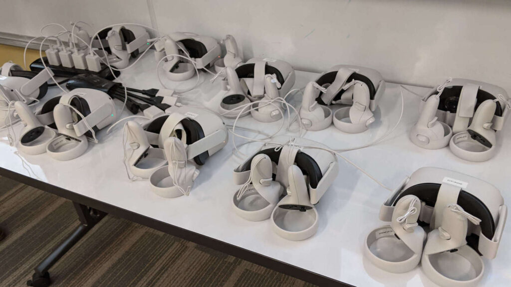 Screenshot of a virtual-reality ceramics sculpture exhibit